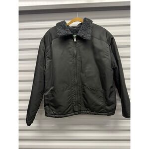 Spiewak Golden Fleece Mens Black Nylon Flight Jacket Shearling Lined